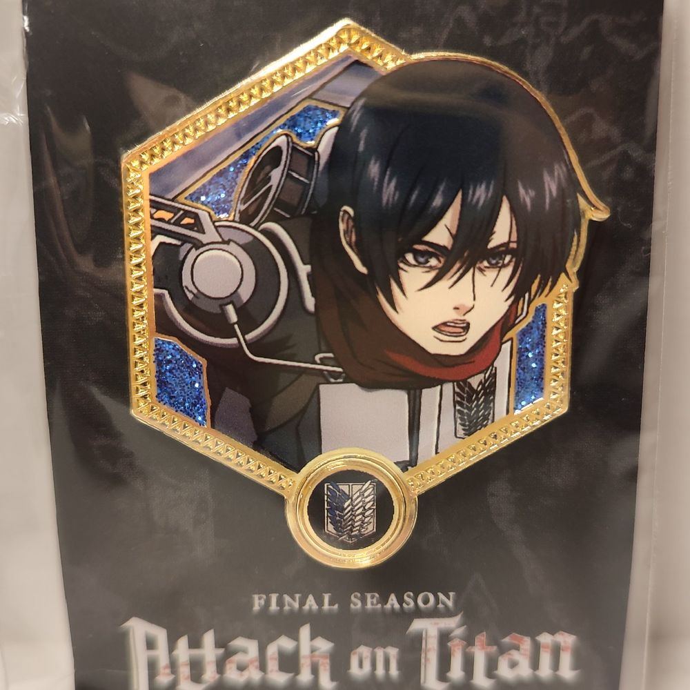 Attack On Titan Mikasa Ackerman Full Color Enamel Pin Official AoT Collectible